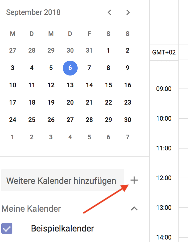 Google Konto - Weitere Kalender hinzufügen