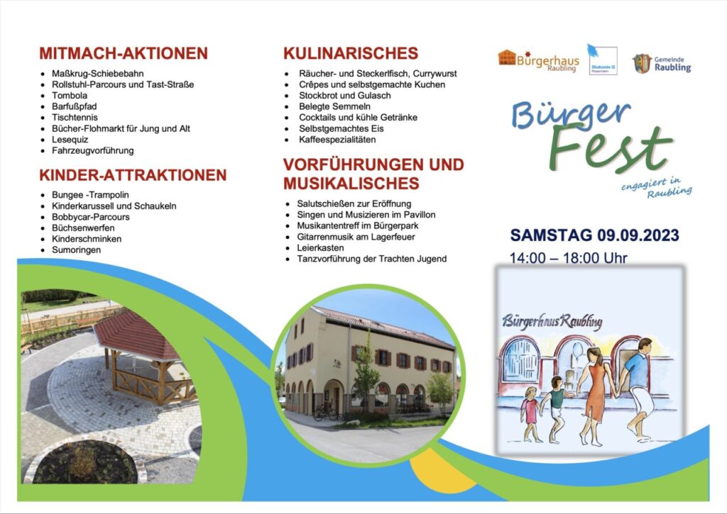 Flyer Bürgerfest Raubling 2023